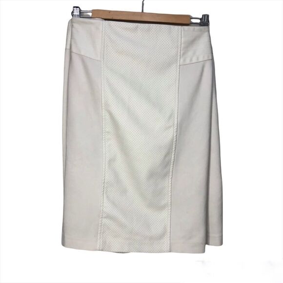 SIZE 20 Addition Elle Michel Studio Cream Pencil Skirt - Picture 1 of 10